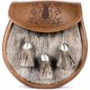Seal Skin Antique Sporran - Modern Semi Dress Sporran