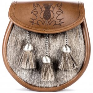 Seal Skin Antique Sporran - Modern Semi Dress Sporran